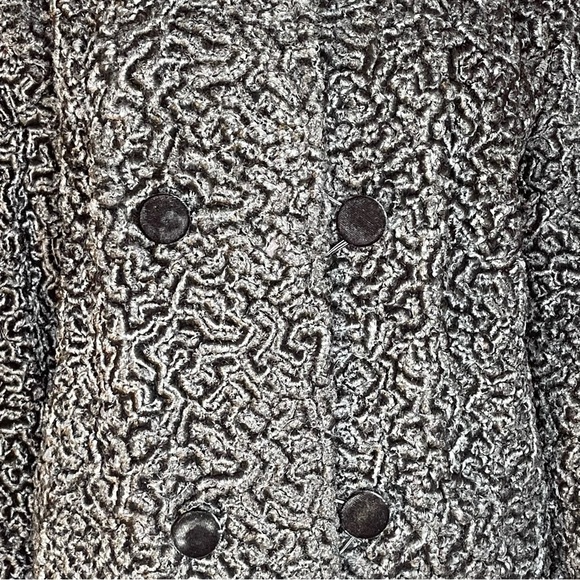 Vintage 1950’s The White House Curly Persian Lambs Wool Swing Coat Medium - Picture 3 of 12